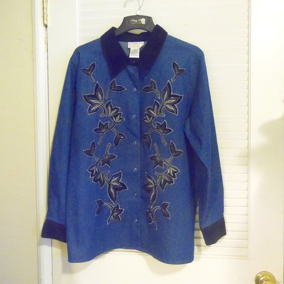 Victor Costa Embellished Jacket Size Large - Picture 1 of 8